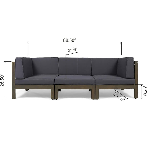 English Elm Oana Low Profile Accent Chair Compact Contemporary Seating for Living Room or Apartment Dark Gray 64497.00_64498.00_64499.00DGY