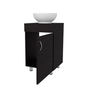 English Elm Wengue Bathroom Vanity With Integrated Vessel Sink, Spacious Storage, Modern Design For Small Spaces B062P303929-GIGA
