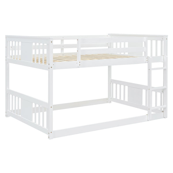 English Elm Full Over Bunk Bed Pine Frame Gray Finish Kids Guest Room Sleep Solution LT100207AAK