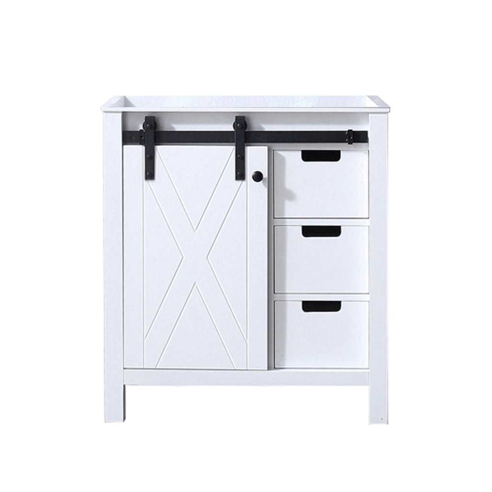 English Elm White 30-in Bath Vanity with Soft-Close Drawers, Solid Wood Frame, Fully Assembled, Spacious Storage B2731P259995