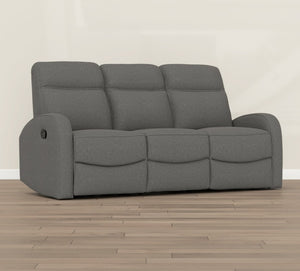 English Elm Brown Dual Reclining Sofa with Pillow Back Cushions and Pull Tab Seats for Living Rooms Gray B361P483238