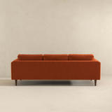 English Elm Ashcroft Furniture - Amber Mid Century Modern Burnt Orange Luxury Modern Velvet Sofa