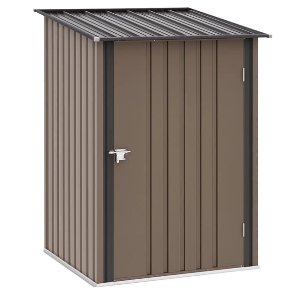 English Elm Outdoor Galvanized Steel Lean to Storage Shed with Lockable Door and Vented Roof T3971P505139