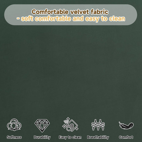 English Elm Christopher Knight Home® - Dark Green Velvet Soft Bed with Curved Headboard, 800lb Capacity, Easy Clean Luxury King Frame N769P348028G