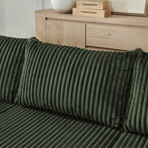 English Elm Compact Modular Sectional Corduroy Sofa High Density Foam Fill for Small Space Living Green W487P411613