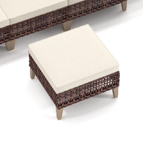 English Elm High Back Rattan Outdoor Sofa Set 5 Piece 7 Seat Patio Furniture with Thick Cushions W2071S00009