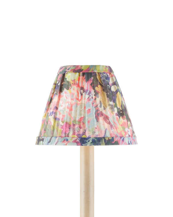 Currey & Company Wildflower Tapered Chandelier Shade - Lush Magenta & Yellow Floral Design For Elegant Decor Multi,Color Cotton 0900-0047-currey-company