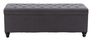 Halifax Storage Bench Gravel Gray 110083 Zuo Modern