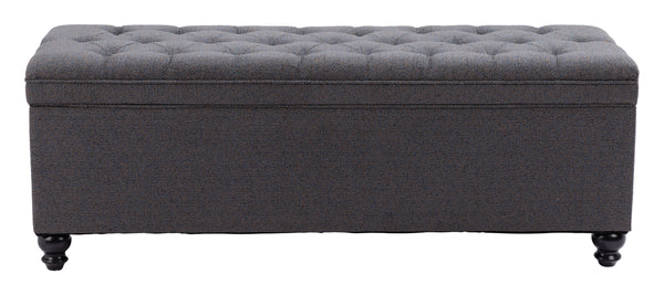 Halifax Storage Bench Gravel Gray 110083 Zuo Modern