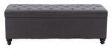 Halifax Storage Bench Gravel Gray 110083 Zuo Modern