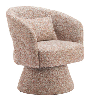 Zuo Modern Liva Swivel Chair In Frosty Brown – Modern Elegance With Durable Shearling Fabric For Hospitality Use Brown 100% Polyester,Plywood 110849-zuo-modern