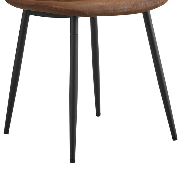 English Elm Scalable Extendable Dining Set with Wood Grain Table and Upholstered Fabric Chairs W1151S04670
