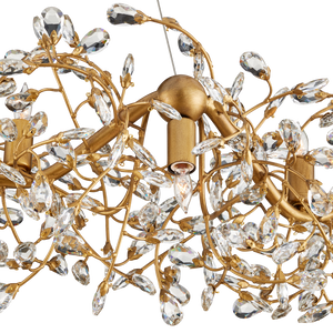Crystal Bud Grande Ring Chandelier - Stunning 57.5" Brass & Crystal Fixture for Luxurious Spaces