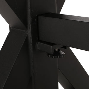 English Elm Christopher Knight Home® - Outdoor Aluminum Dining Table Antique Matte Black, 74.25" x 34.75" Rustic X-Leg Centerpiece for Patio Durability 68183.00BLK