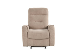 English Elm Paterson Microsuede Velvet Rocker Recliner Plush Swivel Chair for Living Room Beige B078P497898