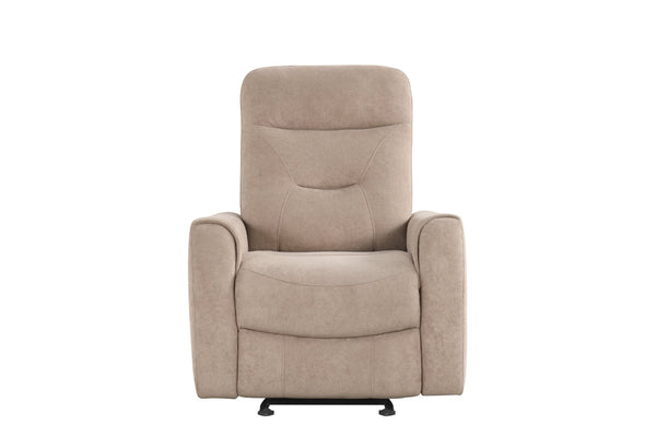 English Elm Paterson Microsuede Velvet Rocker Recliner Plush Swivel Chair for Living Room Beige B078P497898