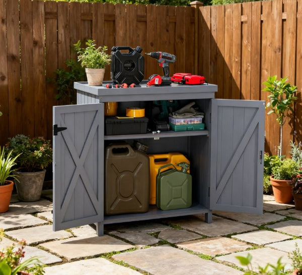 English Elm Stainless Steel Outdoor Grill Cart with Foldable Extension Three Shelves and Swivel Casters T3971P422948