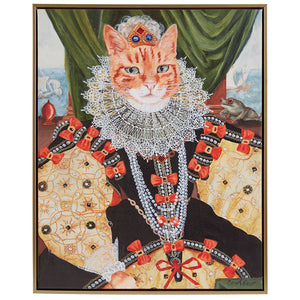 Madison Park Pet Portrait Casual Kitty Queen Belle Framed Canvas Wall Art ID95C-0042 Queen Belle