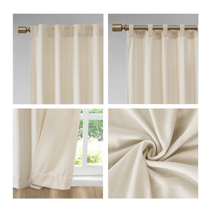 JLA Home 510 Design - Room Velvet Poly Velvet Window Panels with Metallic Sheen, Room-Darkening Privacy and OEKO-TEX Safety PMID 63 L x 37 W x 0.13H 5DS40-0151