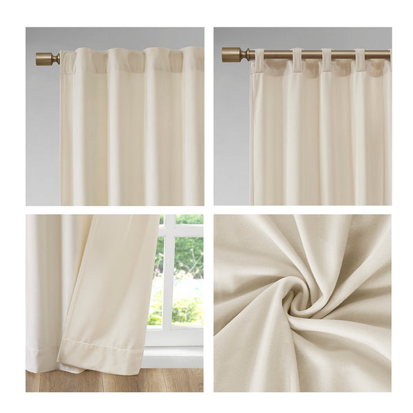 JLA Home 510 Design - Room Velvet Poly Velvet Window Panels with Metallic Sheen, Room-Darkening Privacy and OEKO-TEX Safety PMID 63 L x 37 W x 0.13H 5DS40-0151