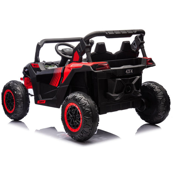 English Elm 24v Two Seat Kids Electric Utv with Parental Remote Suspension Off Road Ride On Red W1578P184803
