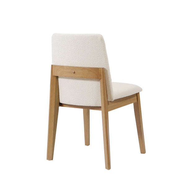 English Elm Christopher Knight Home® - Upholstered Modern Armless Dining Chair Set of 2 with Ergonomic Curved Back & Solid Wood Frame Durable Fabric Beige,Oak N771P330590A