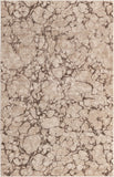 Unique Loom Oasis Breeze Machine Made Abstract Rug Brown, Beige/Ivory 6' 0" x 9' 0"