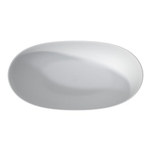 English Elm 65" Freestanding Solid Surface Soaking Tub Matte White Spa Style Bathroom W2704P204066