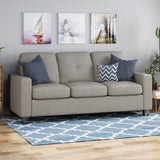 Christopher Knight Home® - Noble House - Bowden Three Seater Sofa With Wood Legs