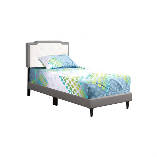 English Elm Stylish Tufted Headboard Queen Bed with Adjustable Height, Sturdy Slats & One-Box Easy Delivery LIGHT GREY 5.5 L x 22.5 W x 45 H B078112137