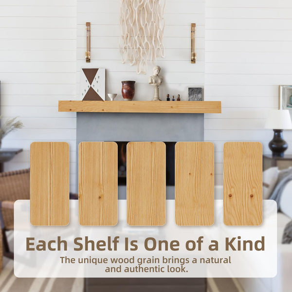 English Elm Fireplace Mantel 72" Diy Floating Wood Shelf - Handcrafted Rustic Design For Custom Home Décor T3210P391504