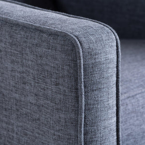 English Elm Christopher Knight Home® - Fabric Recliner Chair Mid-Century Modern Pushback Single Sofa with Tufted Cushion, Birch Legs, Cozy Comfort Dark Blue 60741.00DBL