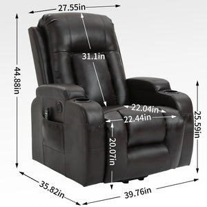 English Elm Infinite Power Lift Recliner with Massage Heating and Usb for Elderly Support W1803S00057