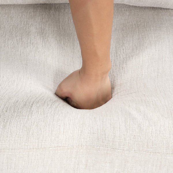 English Elm 108.6" U-Shaped Sectional Sofa Bed with Storage Chaise, USB & Power Ports, Beige Chenille Comfort N719S001410A