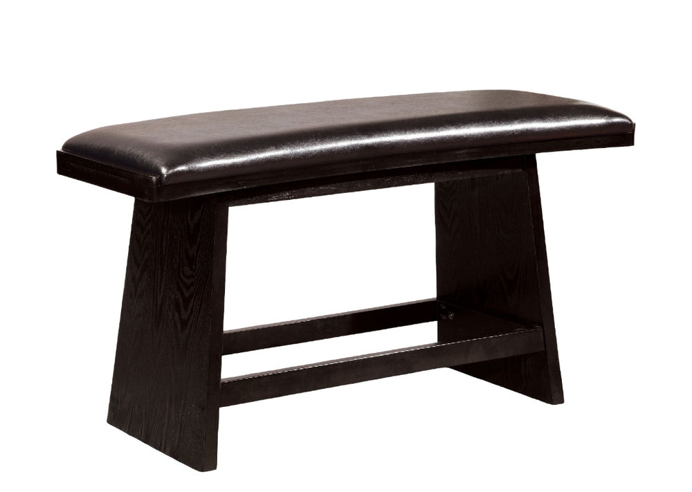 English Elm Modern Upholstery Bench with Rounded Corners — Light Wood-Tone Finish, Comfortable Long Seating, Stylish Contemporary Design Black 49 L x 21 W x 10 H B2741P366761
