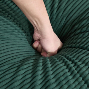 English Elm United We Win Modular Corduroy Sectional with Ottoman Low Profile Living Room Couch Emerald W1568S00257