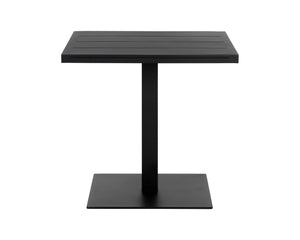 Sunpan MERANO Bistro Table - 32" Square - Sleek Black Aluminum - Modern Outdoor & Indoor Dining Solution 111221