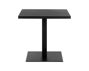 Sunpan Merano Bistro Table – Modern Aluminum Design with Sleek Lines, Weather-Resistant & Stylish Appeal Black