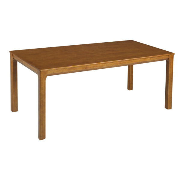 English Elm Solid Rubberwood Dining Table Thick Slab Top Seats 8 Modern Farmhouse Kitchen Walnut N768P427476W