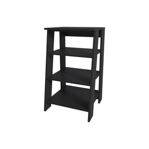 English Elm Bathbi 30" 4-Tier Ladder Shelf Organizer for Bathroom and Living Room - Sleek Minimalist Vertical Storage Black 34.7 L x 18.6 W x 3.2 H B200P240251
