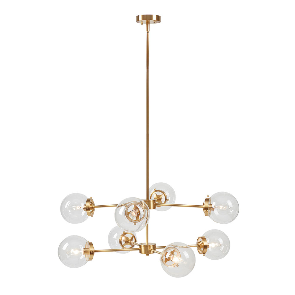 JLA Home INK+IVY - 8-Light Calista Mid-Century Metal Chandelier with Up/Down Illumination, Dimmable, Adjustable II150-0153