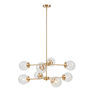 JLA Home INK+IVY - 8-Light Calista Mid-Century Metal Chandelier with Up/Down Illumination, Dimmable, Adjustable II150-0153