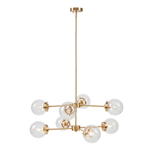 JLA Home INK+IVY - 8-Light Calista Mid-Century Metal Chandelier with Up/Down Illumination, Dimmable, Adjustable II150-0153