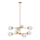 INK+IVY Calista Modern/Contemporary 8-Light Metal Chandelier with Globe Bulbs II150-0153 Gold/Clear