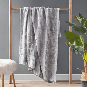 JLA Home Madison Park - Oversized Faux Fur Throw Blanket — Plush Reversible Faux Mink, OEKO-TEX, Machine Washable Luxury Cozy Drapes MP50-2830