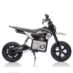 English Elm 24v Kids Electric Motocross Motorcycle 200w Hub Motor Suspension Led Bluetooth Audio Black W1578P225053