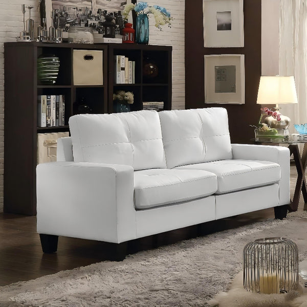 English Elm Newbury Modular Sofa with Pocketed Coil Seats and Kiln-Dried Hardwood Frame for Small Spaces White 42 L x 30 W x 21 H B078108256