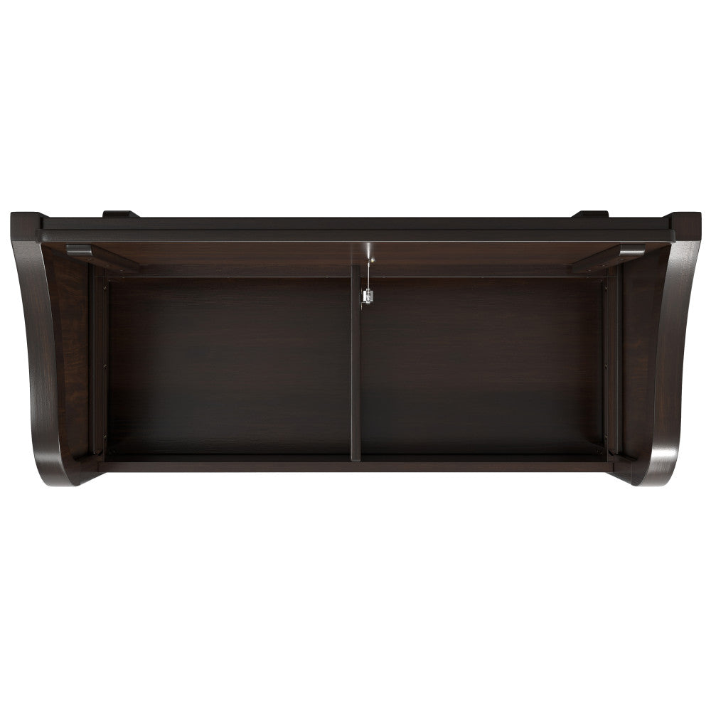 English Elm Connaught Handcrafted Entryway Storage Bench With Shelf - Timeless Chestnut Design & Seating Solution B136P203419