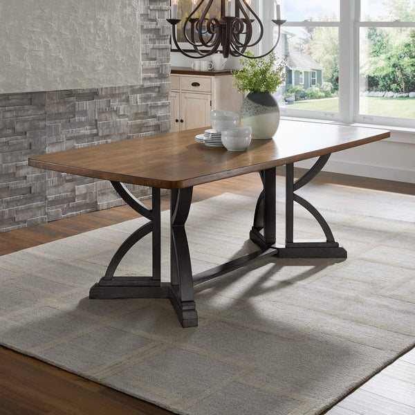 Lea 78 Inch Solid Rubberwood Rectangular Dining Table Seats Eight for Family Meals