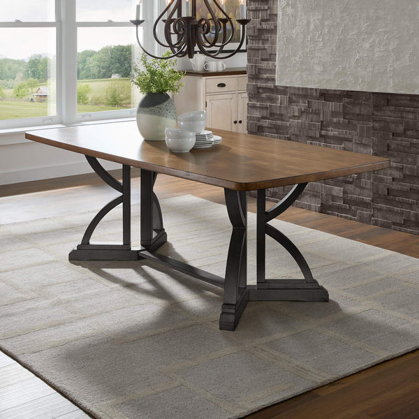 Lea 78 Inch Solid Rubberwood Rectangular Dining Table Seats Eight for Family Meals